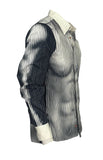 Jean Paul Gaultier Trompe L'Oeil Torso Button Up Shirt, 'Cyberbaba', SS96, S