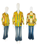 Gianni Versace Animal Print Silk Button Up Shirt, SS93, S