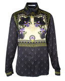 Givenchy Panther & Floral Print Button Down Shirt, AW11, 40 IT / US 4