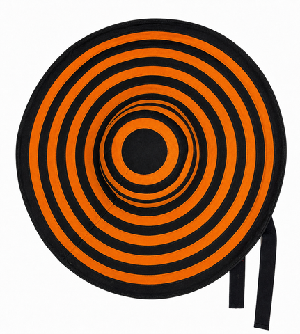 Prada Striped Orange & Black Brim Hat, SS11, OS