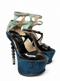 John Galliano "Old Hollywood" Sculptural Beaded Heels , SS10, 39 EU