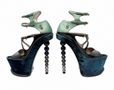 John Galliano "Old Hollywood" Sculptural Beaded Heels , SS10, 39 EU