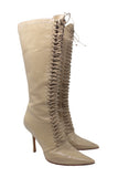 Jimmy Choo Leather Lace-Up Boots, 37 EU