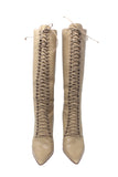Jimmy Choo Leather Lace-Up Boots, 37 EU