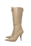 Jimmy Choo Leather Lace-Up Boots, 37 EU