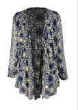 Jean Paul Gaultier Soleil, Psychedlic Print Cardigan, c. 2000's, Size XL