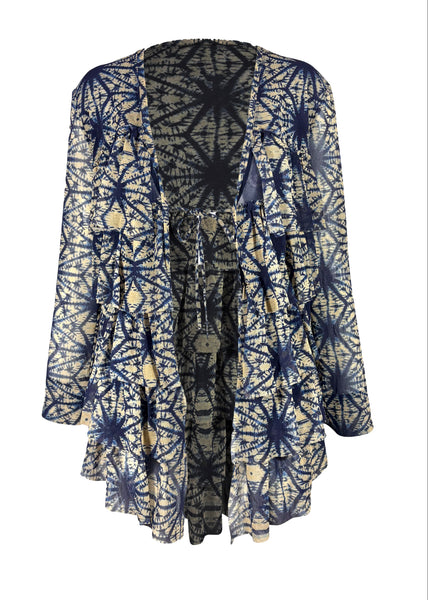 Jean Paul Gaultier Soleil, Psychedlic Print Cardigan, c. 2000's, Size XL