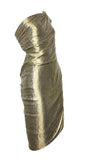 Marc Jacobs Metallic Gold One Shoulder Drapes Dress, 2009, 4/6 US