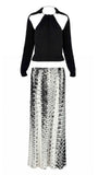 Maison Margiela Knit Ring Halter & Printed Bias Skirt Set, 1996, 2/4 US