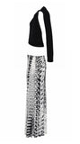 Maison Margiela Knit Ring Halter & Printed Bias Skirt Set, 1996, 2/4 US