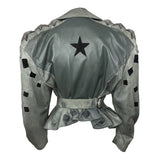Thierry Mugler "L’Hiver Russe" Leather Jacket with Star Suede Studs, AW86/87, 38 FR / US 6