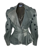 Thierry Mugler "L’Hiver Russe" Leather Jacket with Star Suede Studs, AW86/87, 38 FR / US 6