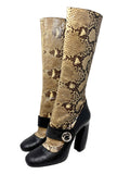 Prada Trompe-L'oeil Python Mary Jane Boots, AW11, 40 EU