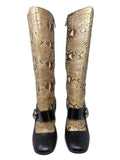 Prada Trompe-L'oeil Python Mary Jane Boots, AW11, 40 EU