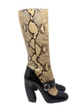 Prada Trompe-L'oeil Python Mary Jane Boots, AW11, 40 EU