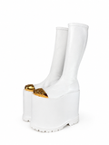 Schiaparelli Trompe L'oeil Platform Boots, Couture SS21, 42 EU