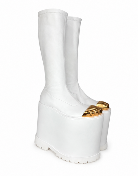 Schiaparelli Trompe L'oeil Platform Boots, Couture SS21, 42 EU