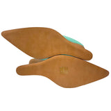 Thom Browne Mint & White Pebbled Leather Spectator Wedge Heels, SS20, 40 EU