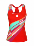Versace Geometric Print Racerback Tank Top, c.2000's, 4/6 US