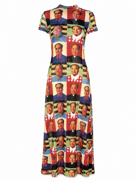 Vivienne Tam "Mao" Printed Dress, SS95, 2 US
