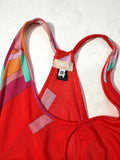 Versace Geometric Print Racerback Tank Top, c.2000's, 4/6 US