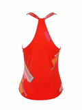 Versace Geometric Print Racerback Tank Top, c.2000's, 4/6 US