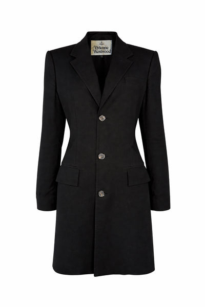 Vivienne Westwood Black Longline Blazer, c.2000's, 42 IT / M