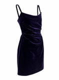 Vivienne Westwood Dark Purple Velvet Bow Mini Dress, SS99, 4 US