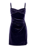 Vivienne Westwood Dark Purple Velvet Bow Mini Dress, SS99, 4 US