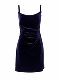 Vivienne Westwood Dark Purple Velvet Bow Mini Dress, SS99, 4 US