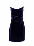 Vivienne Westwood Dark Purple Velvet Bow Mini Dress, SS99, 4 US
