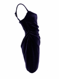 Vivienne Westwood Dark Purple Velvet Bow Mini Dress, SS99, 4 US