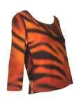 Roberto Cavalli T-shirt & Denim Pant, Tiger Print Set, AW 2000, Size 6/8 US