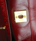 Chanel Cherry Red Mini Bag with Interlocking Logo Clasp & Chain, c. 80's