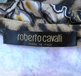 Roberto Cavalli Aquamarine Floral Top & Jeans Set, SS03, Size XS-S