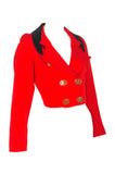 Vivienne Westwood Red Barathea Cropped Jacket, "Dressing Up" AW91/92, US 4