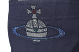 Vivienne Westwood Navy Crystal Orb Corset, c. 2000's, Size US 2