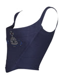 Vivienne Westwood Navy Crystal Orb Corset, c. 2000's, Size US 2