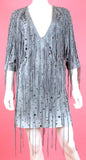 Bottega Veneta Arctic Suede Fringe Dress, SS 18, Size 4