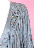 Bottega Veneta Arctic Suede Fringe Dress, SS 18, Size 4