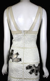 Alexander McQueen White Python Dress with Mirror Embellishments, SS15, Size 2 US