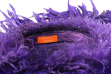 Diomadis LA for Pechuga "Pluma" Oversized Indigo Rooster & Ostrich Feather Hat, Size M/L