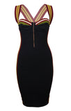 Jean Paul Gaultier Colorblock Jersey Dress, SS90, Size US 8