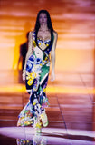 Gianni Versace Couture Silk Floral Waistcoat from "Miami", SS93, Size 42 IT Angelika Kallio