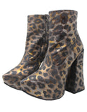 Vivienne Westwood Leopard Print Leather Ankle Boots,  AW14, Size 38 EU / US 8