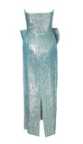Victor Costa Lamé Silk Poly-Blend Dress, 1987, Size 4 US